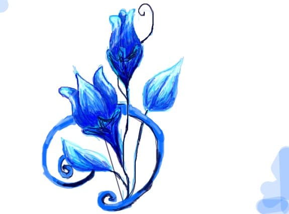 blue flowers