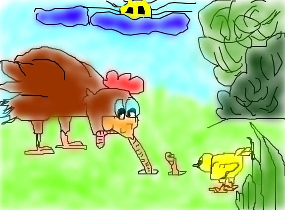 Desen 103494 modificat:mama si puiul
