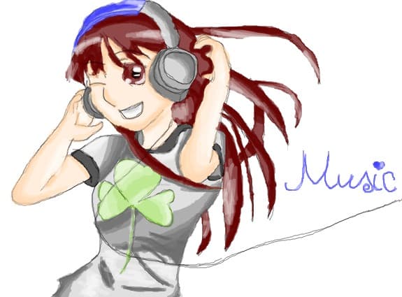 Anime music girl