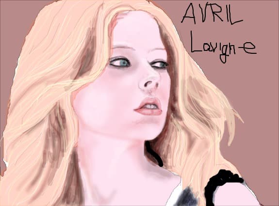 Desen 100334 modificat:Avril Lavigne