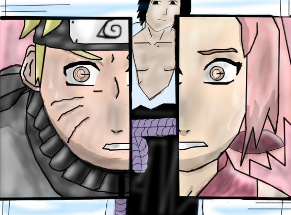 sakura, naruto si......sasuke