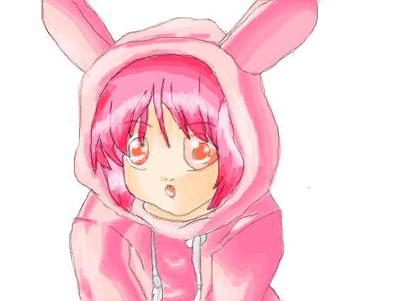 Cute anime cu parul roz si hainutze roz:X:X:X