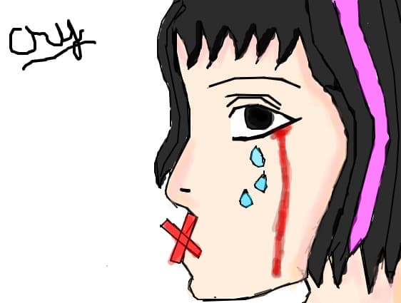 emo girl cry