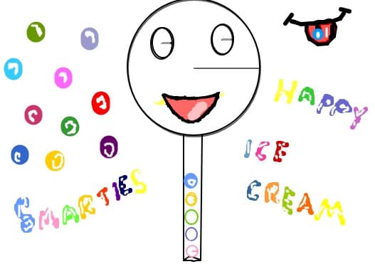 happy smarties ice cream