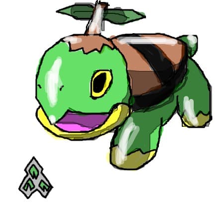 Turtwig and forest badge
