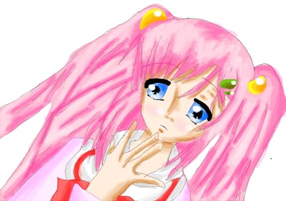 anime girl cute :X:X:X:X cu parul roz:X ce poate fi mai frumos?