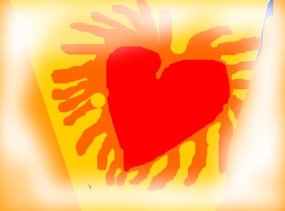 heart in flames