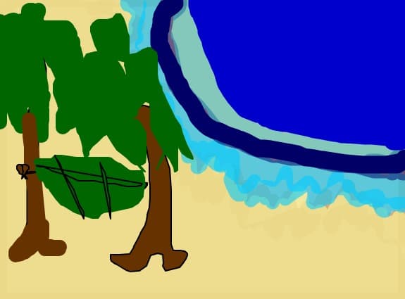 in  borcanul pacific am gasit un peste mic ( o plaja amenajata cu balansoar) ( ionukuta)