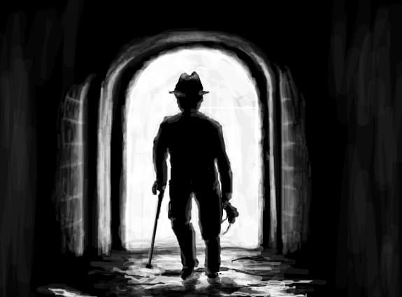 Walking away...