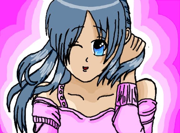 anime pink girl:X