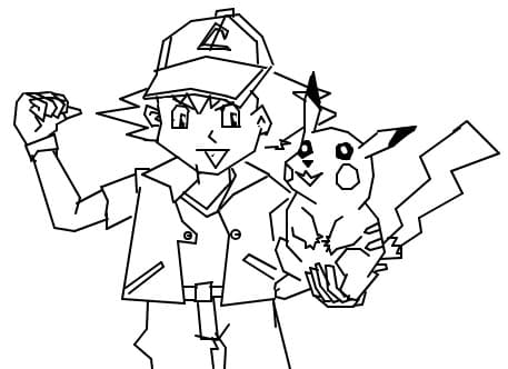 Ash si Pikachu...