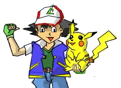 Ash si pikachu color