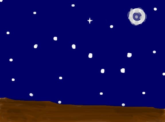 Caru` mare, luceafarul si luna.