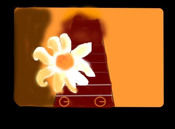 Daisy on my guitar
