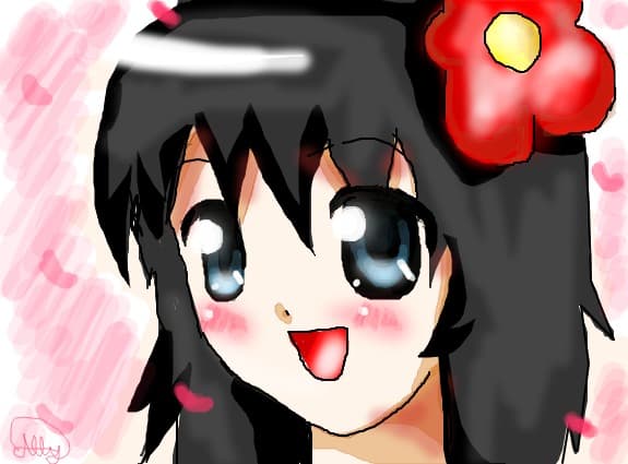 anime cute happy girl!