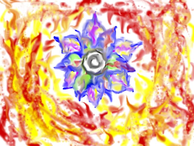 one flower