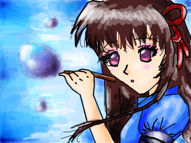 anime girl  un desen foarte nereusit