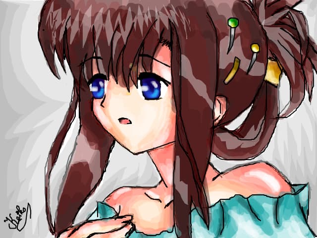 Anime^_^schitza e facuta dupa o poza si coloratu e din capu meu^^