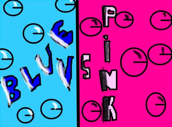 blue vs pink