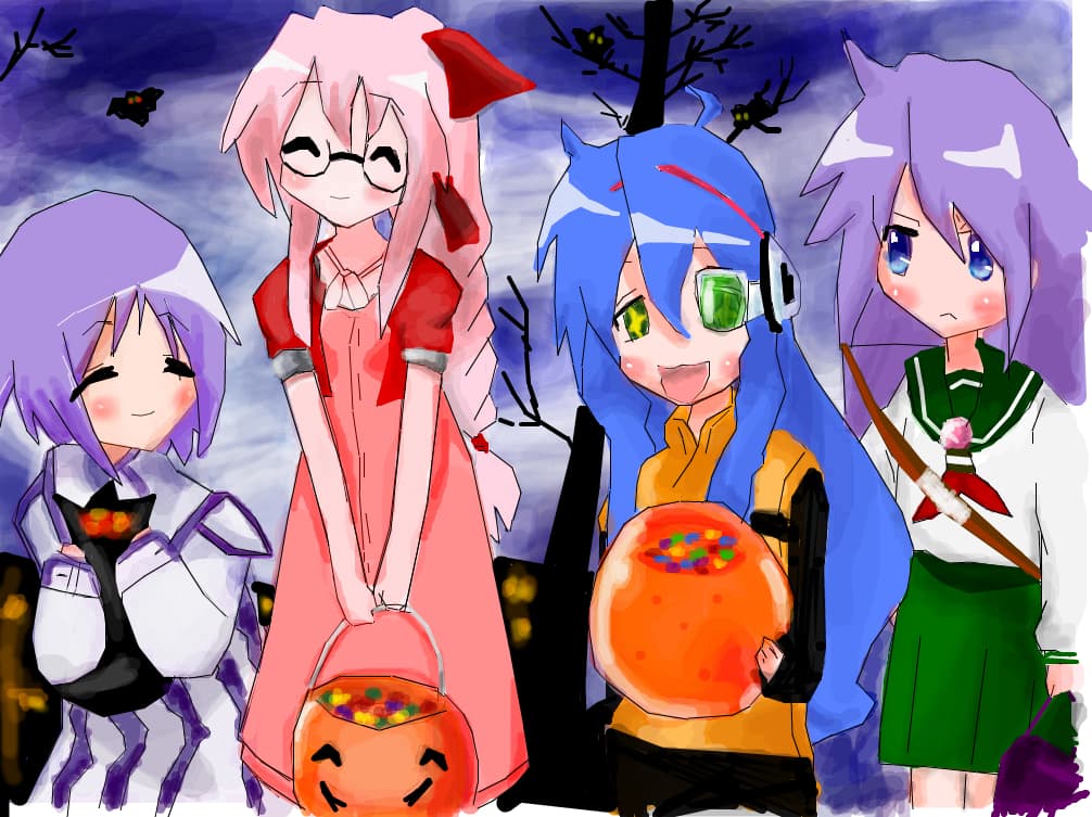 Lucky star (Tsukasa, Miyuki, Konata, Kagami)