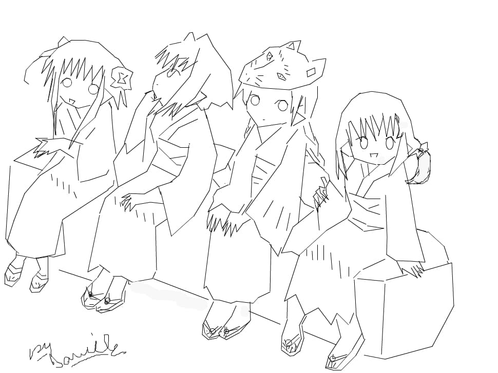 anime girls- schita