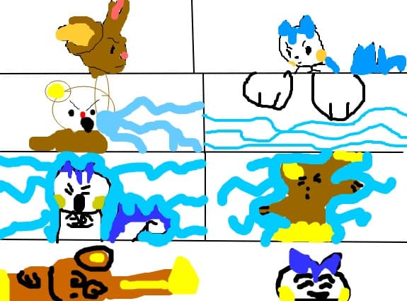 lupta pokemon intre pachirisu si banery