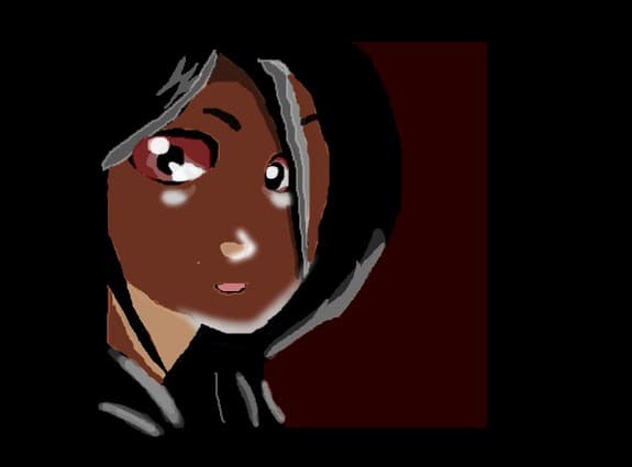 personaj anime in umbra