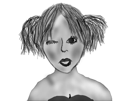 girl white and black