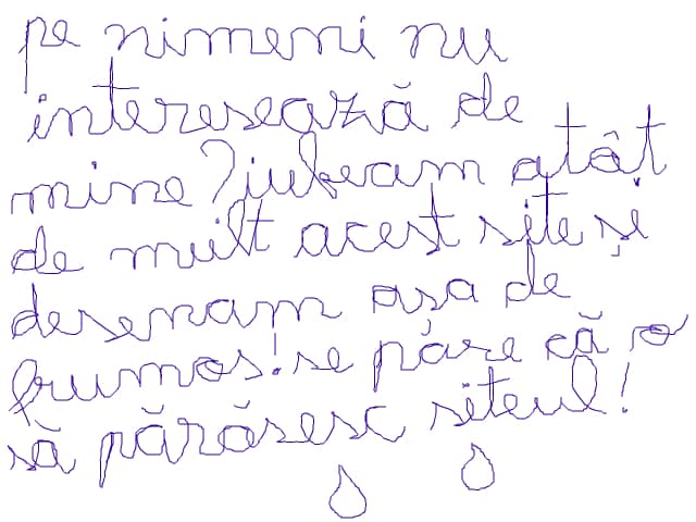 pe nimeni nu intereseaza de mine!iubeam atat de mult acest site si desenam asa de frumos!se pare ca 