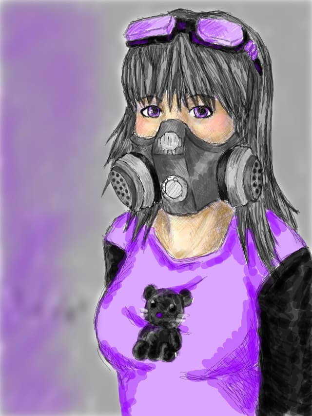 gas mask colorat