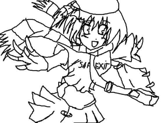 anime winter girl (schita)