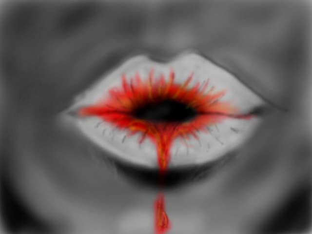 Bloody lips