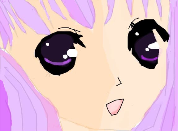purple anime girl