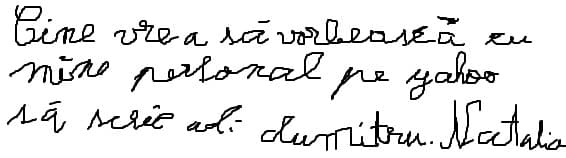 cine vrea sa vorbeasca cu mine sa scrie ad : dumitru.natalia