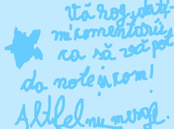 Nu vreau sa para ca cersesc dar vreau sa imi dati comentari ca sa va pot da nota si comm.