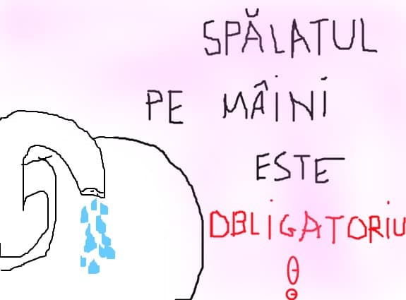 spalatul pe maini este obligatoriu