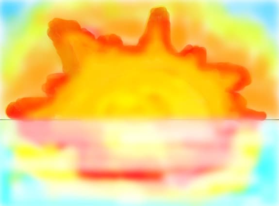 sunset with blur