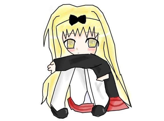 anime little girl:X:"yay,mi s`au vazut chilotseii XDXD