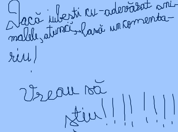Vreau sa stiu{vreau sa stiu daca iubesti animalele...}