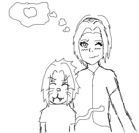 sakura chan and sasuke chibi(kat)