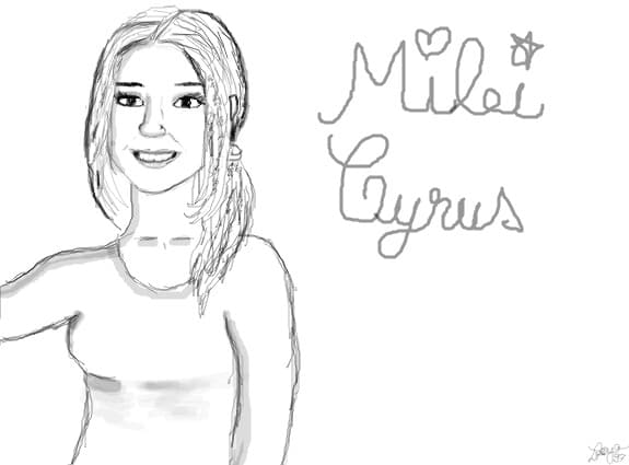miley cyrus in alb/negru