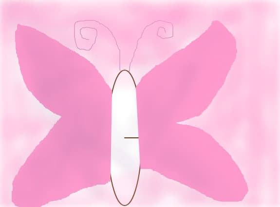 fluturele meu roz