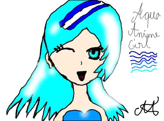 aqua anime girl