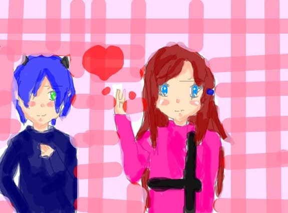 anime girl and anime boy