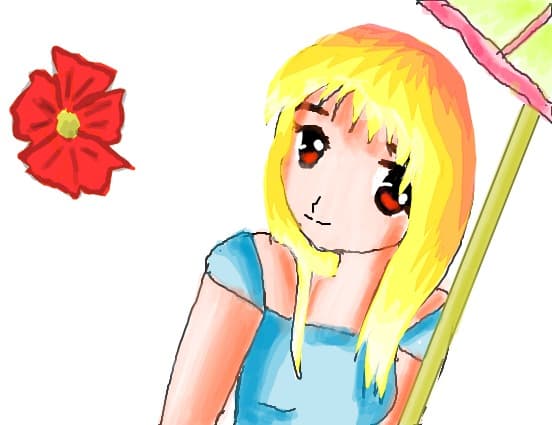 anime girl flowers``^.^`