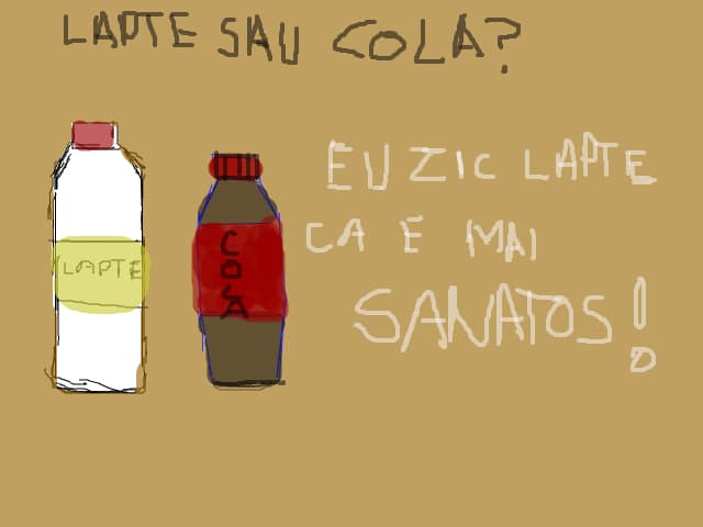 ce preferi?lapte sau cola