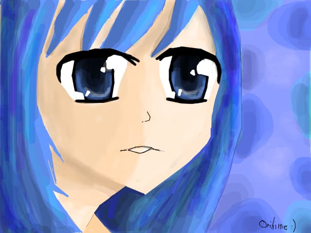 anime girl blue :X