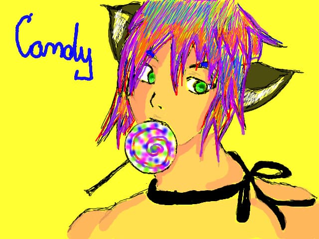 colorful candy cat