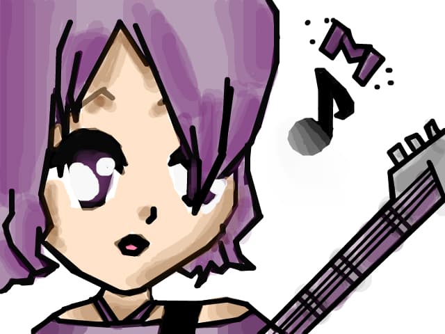 anime girl purple