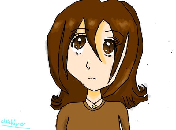 sad anime brown